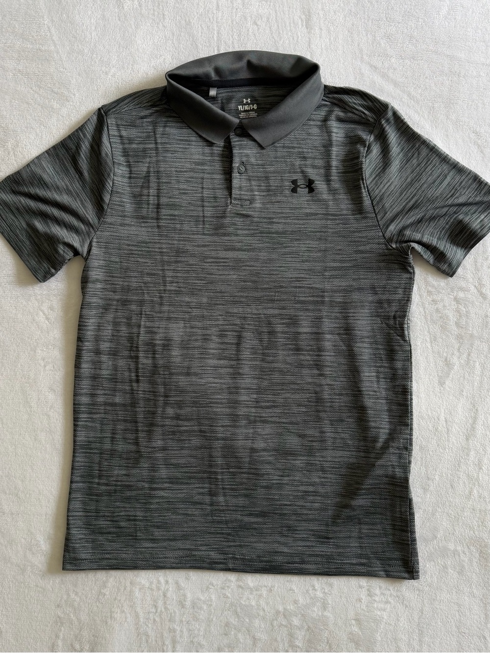 Under Armour Youth Boys Golf Polo Shirt Gray
Heathered Short Sleeve Size Youth L